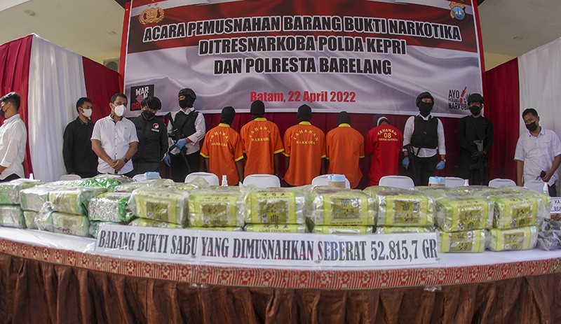 Polda Kepri Musnahkan 52 Kilogram Sabu - Bagian 1