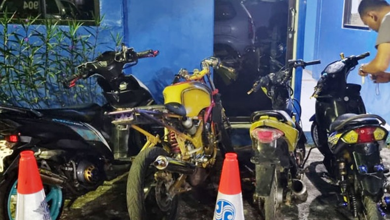 Ugal-ugalan, 4 Motor Diamankan Satlantas Polres Bitung