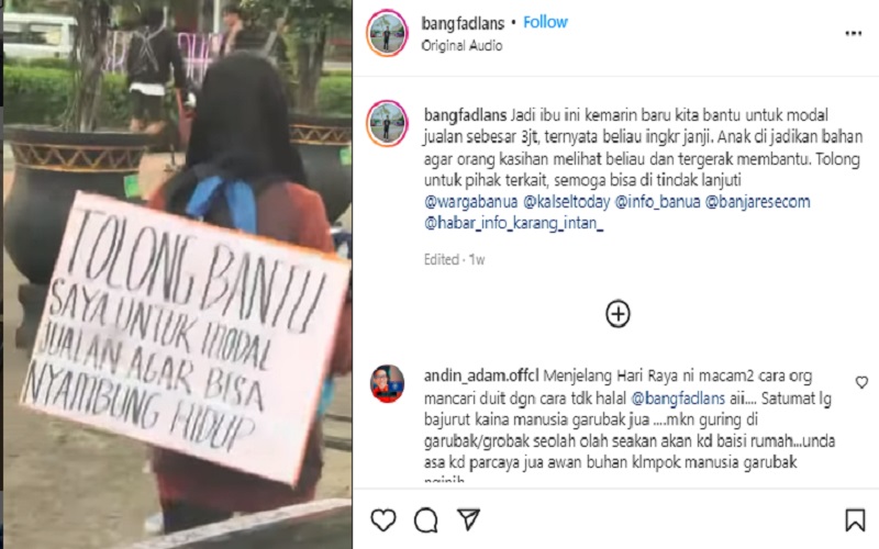 Viral Ibu Gendong Bayi Bawa Tulisan Minta Modal, Dapat Rp3 Juta tapi Balik Lagi ke Jalanan