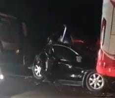 title Kecelakaan Karambol 5 Bus dan 1 Sedan di Tol Pejagan Brebes, Begini Kondisinya Kecelakaan Karambol 5 Bus dan 1 Sedan di Tol Pejagan Brebes, Begini Kondisinya