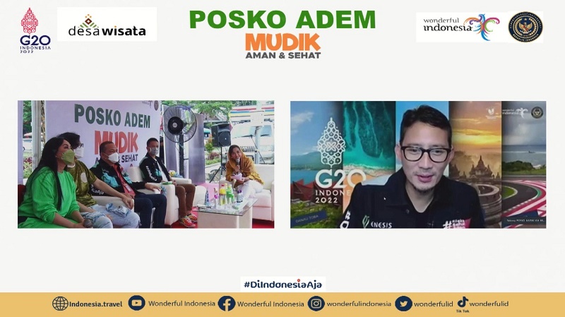 Apresiasi Kolaborasi Swasta, Sandiaga Tinjau Posko Adem di Bandung dan  Solo