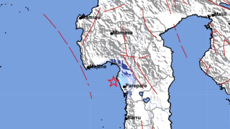 Gempa Terkini Magnitudo 3,9 Guncang Pinrang