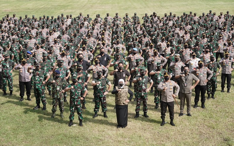 Gubernur Khofifah Berharap Sinergi TNI-Polri untuk Percepatan Pembangunan di Jatim 