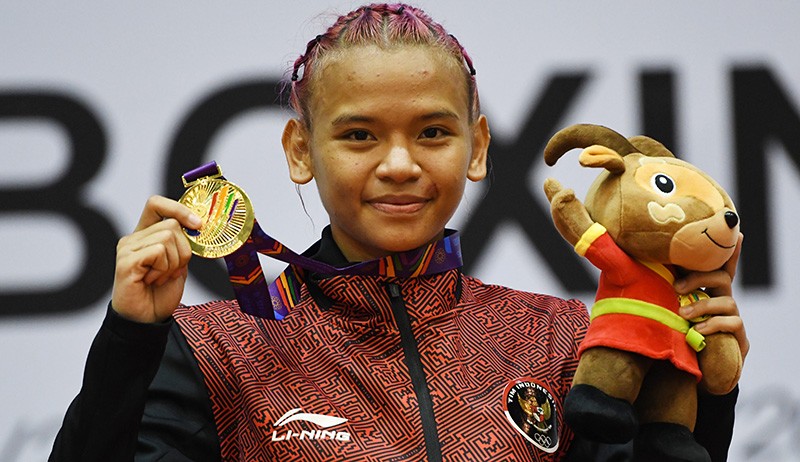 Potret Atlet Kickboxing Putri Indonesia Sumbang Medali Emas SEA Games 2021 - Bagian 2