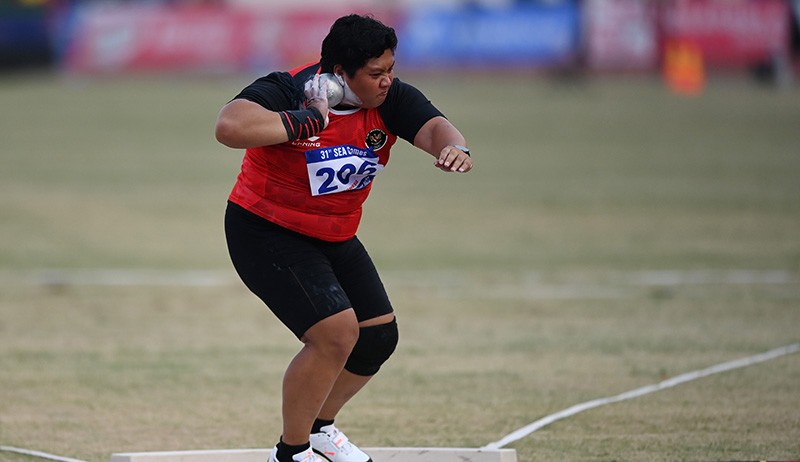 Raih Emas SEA Games, Atlet Tolak Peluru Indonesia Kibarkan Bendera Merah Putih - Bagian 3