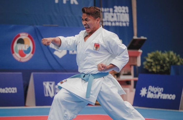 Mantap! Karateka Indonesia Ahmad Zigi Sumbang Emas di SEA Games 2021