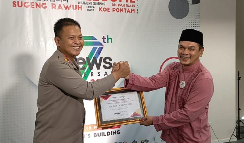 Polresta Sidoarjo Terima Penghargaan di Ulang Tahun ke-7 iNews