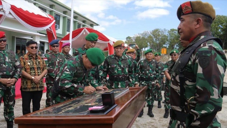 Diresmikan KSAD, Yon Arhanud dan Yon Armed Kupang Strategis Jaga Perbatasan RI-Timor Leste