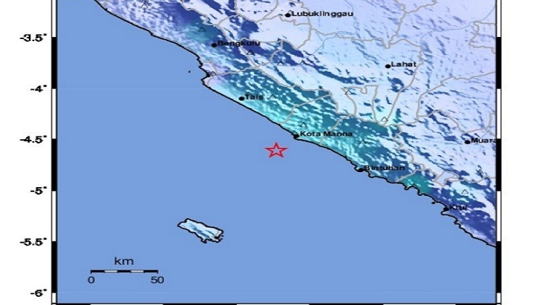 Gempa Magnitudo 4,8 Guncang Bengkulu Selatan, Getaran Dirasakan hingga Liwa