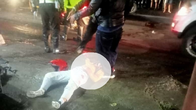 Tergelincir saat Menyalip, Penumpang Motor Tewas Membentur Aspal di Cicurug Sukabumi