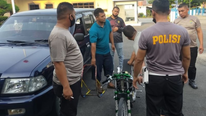 Polisi Bubarkan Balap Liar di Asahan Sumut, 1 Ninja Diamankan