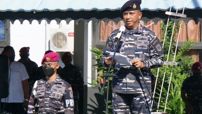 Siaga Bencana, Lantamal VIII Gelar Pasukan dan Material Latihan di Bitung