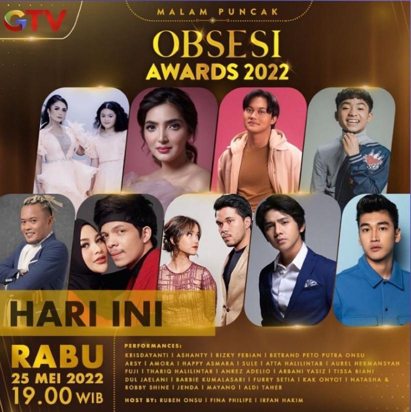 Malam Ini! Atta Halilintar, Aurel Hermansyah, Fuji hingga Angel Karamoy Meriahkan Malam Penghargaan Obsesi Awards 2022