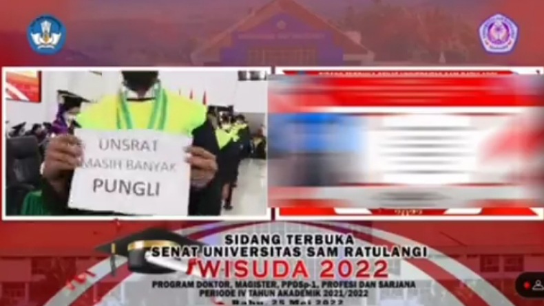 Viral Aksi Wisudawan Kritik Pungli di Unsrat Manado, Rektorat Terkejut
