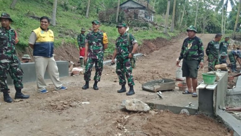 Masuk Minggu Kedua, Satgas TMMD Ke-113 Kodim 1314/Gorut Kebut Selesaikan Kegiatan