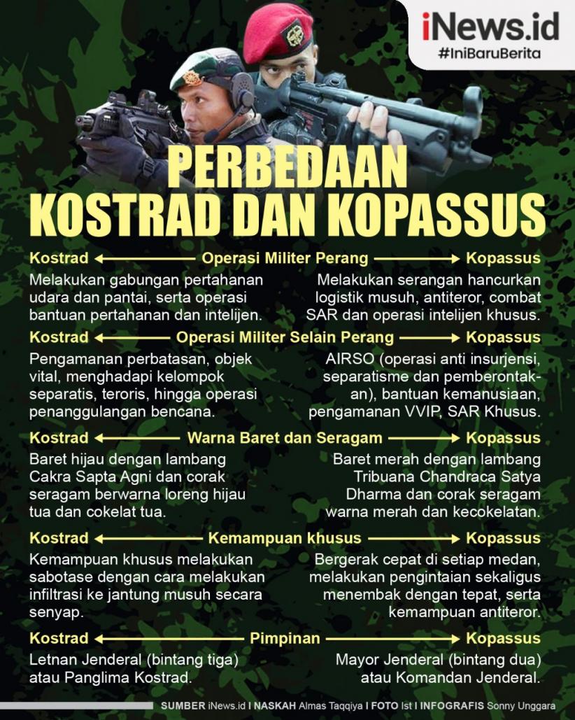 Infografis Perbedaan Kostrad Dan Kopassus My Xxx Hot Girl