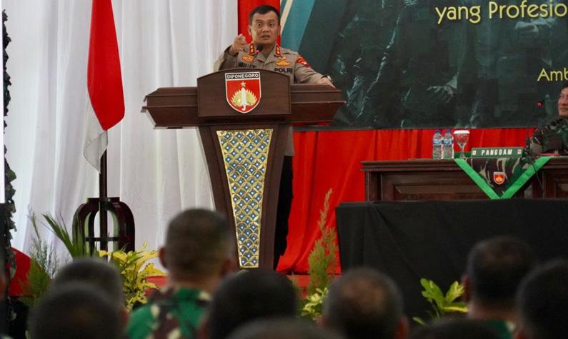 Apel Komandan Satuan Kodam IV/Diponegoro, Kapolda Jateng Tegaskan Sinergitas TNI-Polri 