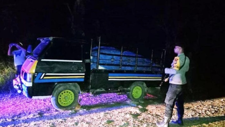 Angkut 4 Ton Getah Pinus Ilegal, Mobil Pikap di Gayo Lues Disetop Polisi