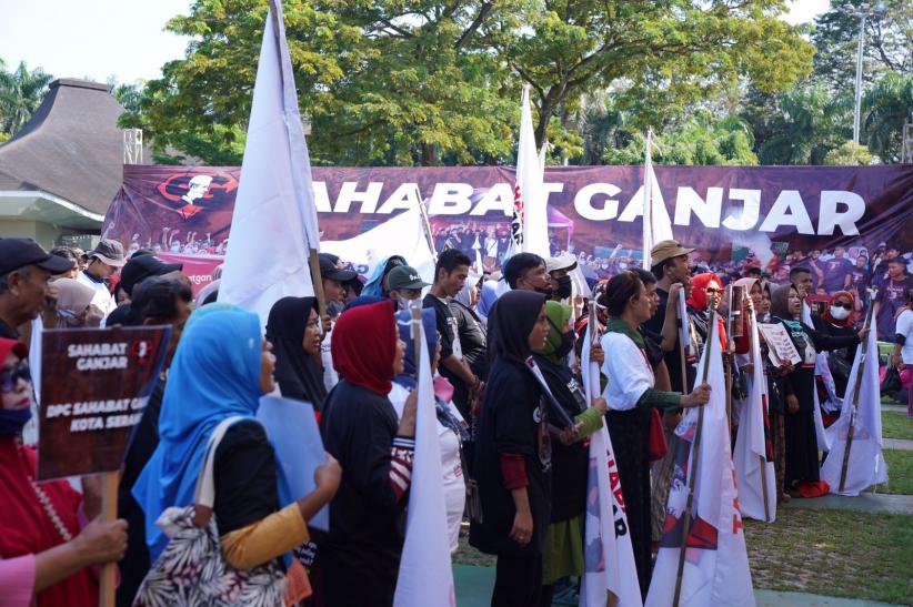 Ribuan Relawan Se-Banten Apel Akbar Deklarasi Dukung Ganjar Pranowo