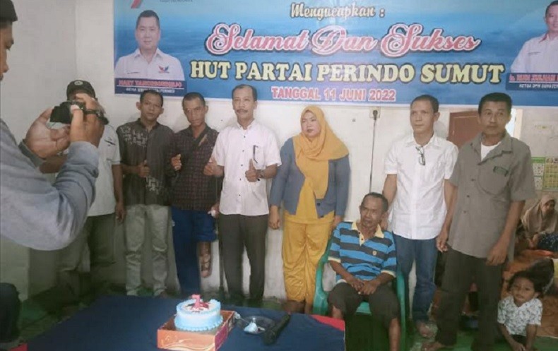 HUT ke-7, DPD Perindo Serdangbedagai Sambung Tali Asih kepada Warga Disabilitas