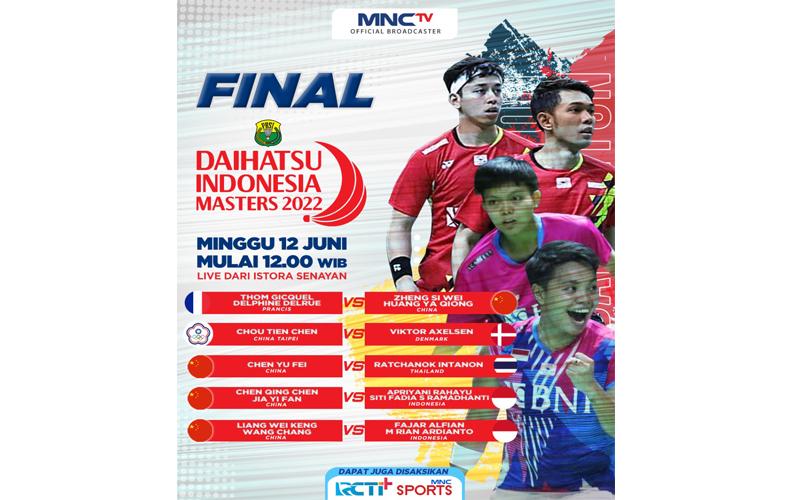 Jangan Terlewat! Dua Wakil Tanah Air Unjuk Gigi di Final Indonesia Masters 2022 Hari Ini