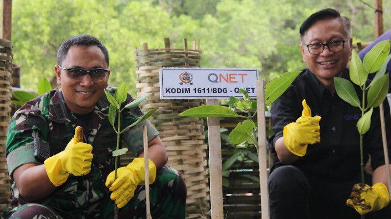 QNET dan Kodim 1611 Badung Tanam 2.000 Bakau di Bali - Bagian 2