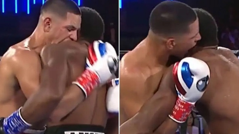 Waduh, Edgar Berlanga Coba Gigit Telinga Lawan saat Duel di Atas Ring