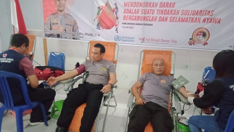 Bakti Kesehatan di Polres Boltim, Ratusan Kantong Darah Terkumpul