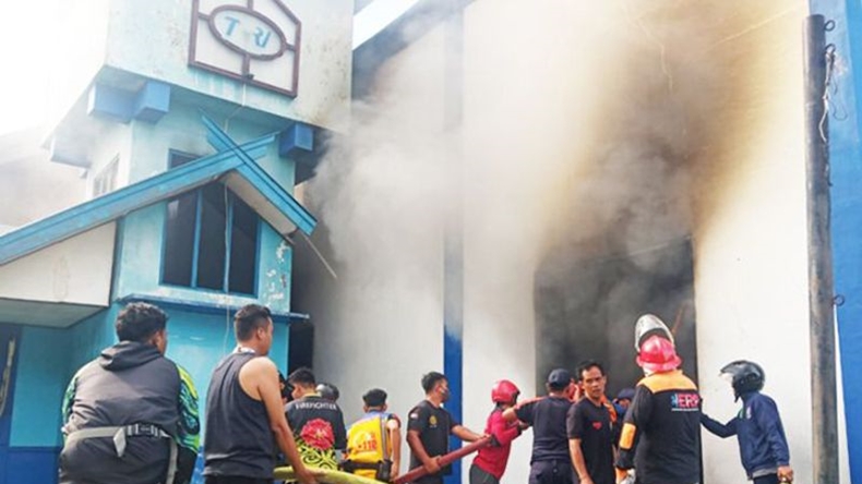  Belum Sempat Dipakai, Studio TVRI di Kalteng Terbakar