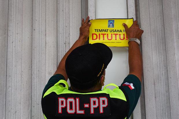 Melanggar Perda, Toko Modern Ini Disegel Satpol PP Sleman