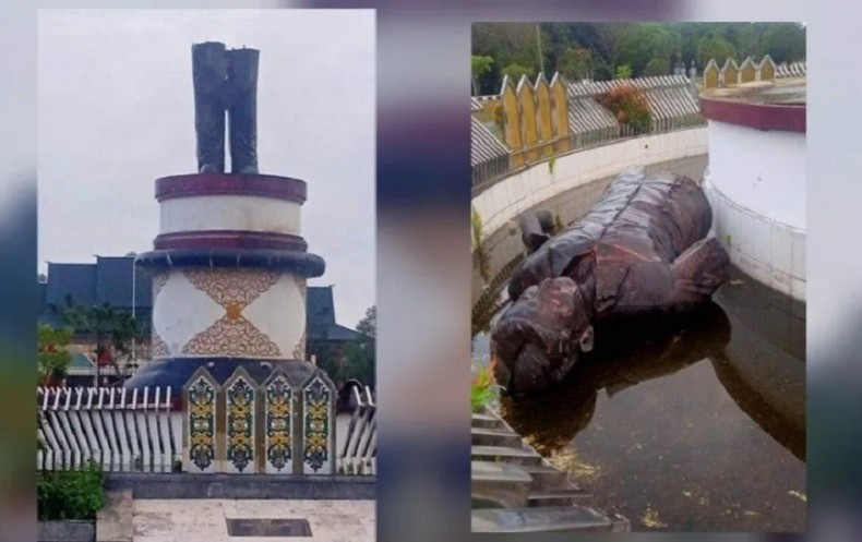 Patung Tjilik Riwut yang Roboh Akan Dibangun Kembali di Katingan