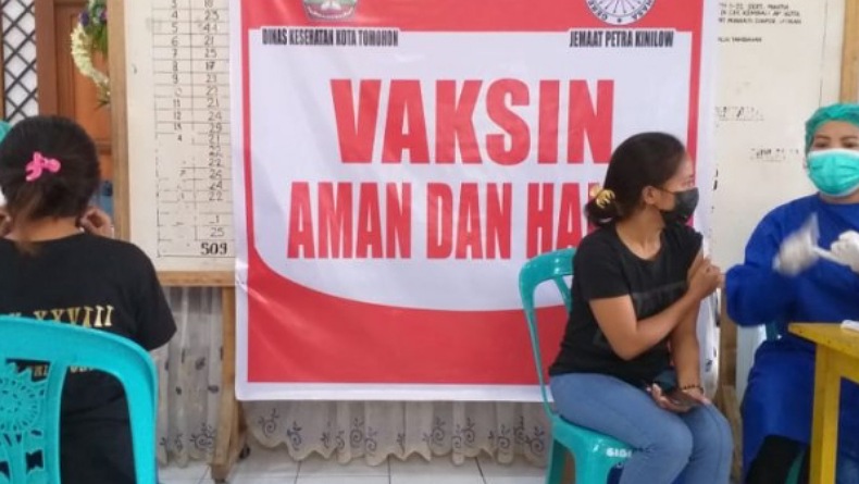 Sebanyak 26,70 Persen Warga Sangihe Belum Divaksin Covid-19 Dosis 1