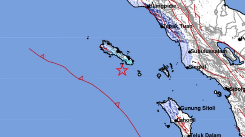 Gempa Terkini Magnitudo 4,8 Guncang Sinabang Simeulue
