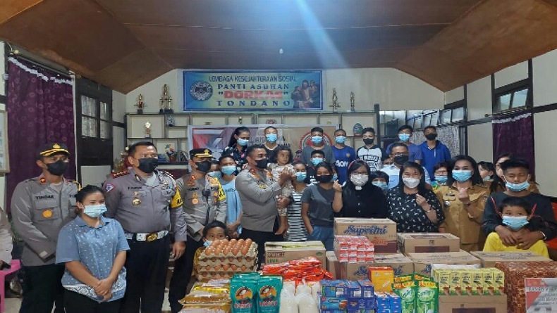 Waka Polda Sulut Kunjungi Panti Asuhan Dorkas Tondano, Ini Harapannya