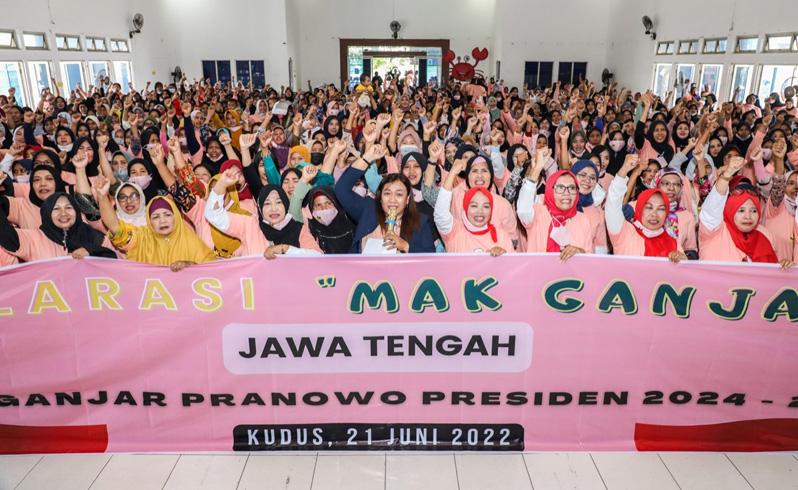 Ribuan Emak-emak di Jateng Dorong Ganjar Jadi Presiden, Ini Alasannya