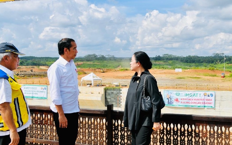 Tinjau Bendungan Sepaku Semoi, Jokowi Pastikan Pembangunan di IKN sudah Dimulai