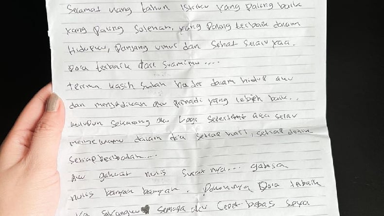 Surat Doni Salmanan untuk Istri yang Ulang Tahun, Isinya Bikin Nangis