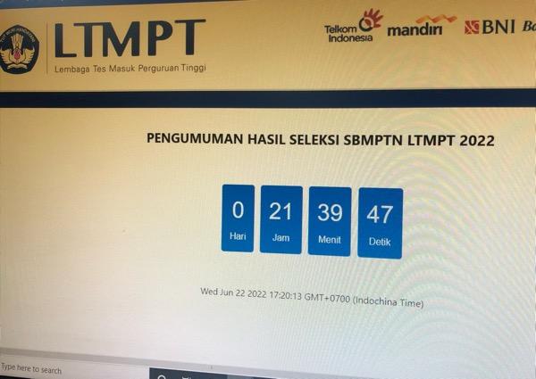 Pengumuman SBMPTN 2022 Jam 3 Sore, Ini Link LTMPT untuk Cek Lulus atau Tidak
