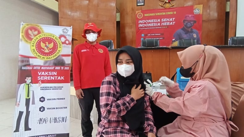 Dorong Percepatan Menuju Endemi Covid-19, BIN Gelar Vaksinasi Booster di Aceh Tengah