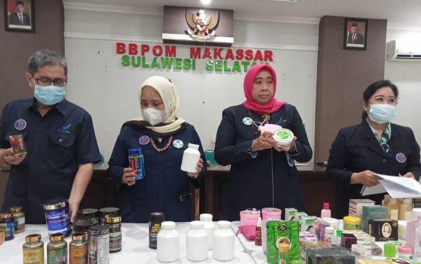 Awas, BPOM Makassar Temukan Ribuan Produk Kosmetik, Pangan dan Obat Ilegal