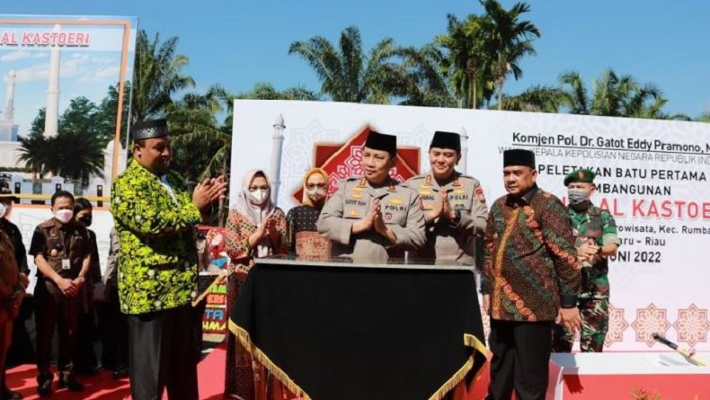 Wakapolri Tandai Dimulainya Pembangunan Masjid Al Kastoeri, Berkapasitas 1.388 Jemaah