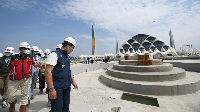 Ini Penampakan Progres Masjid Al-Jabbar 56 Persen, Ridwan Kamil: Insya Allah Terkeren di Indonesia