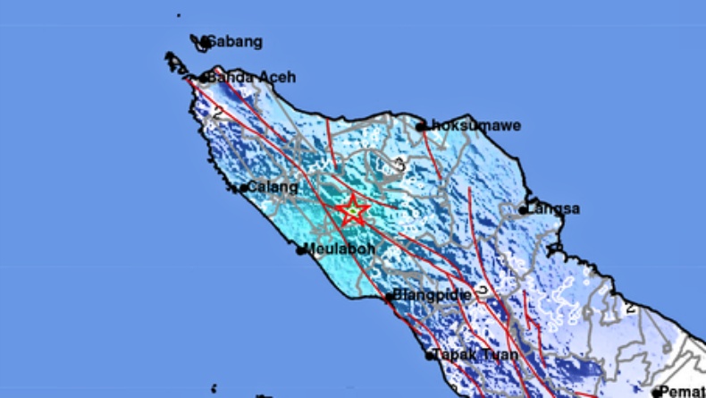 Gempa Terkini Magnitudo 5,1 Guncang Nagan Raya Aceh
