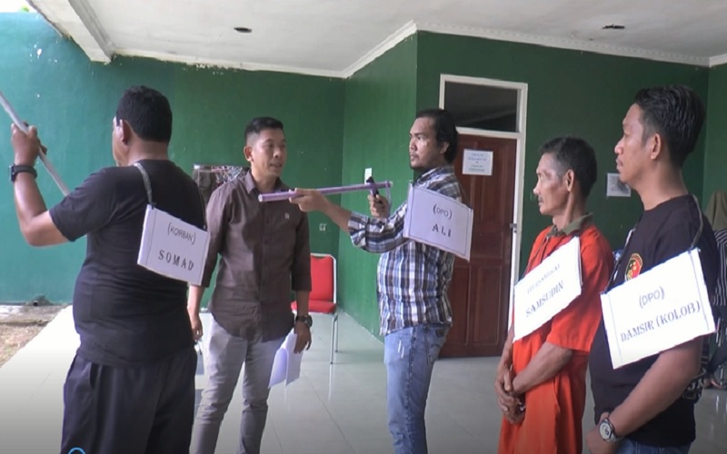 Rekonstruksi Perampokan Sadis Pasutri di Banyuasin, Pelaku Minta Kopi Sebelum Beraksi