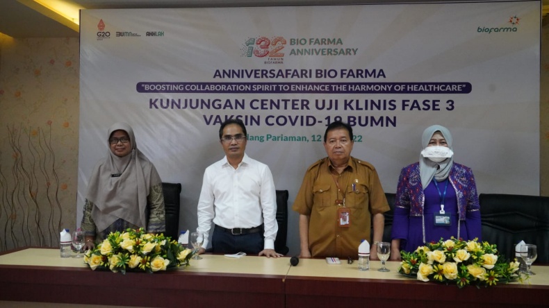 Libatkan 1.725 Relawan, Bio Farma Uji Klinis Vaksin Covid-19 BUMN di Padang Pariaman