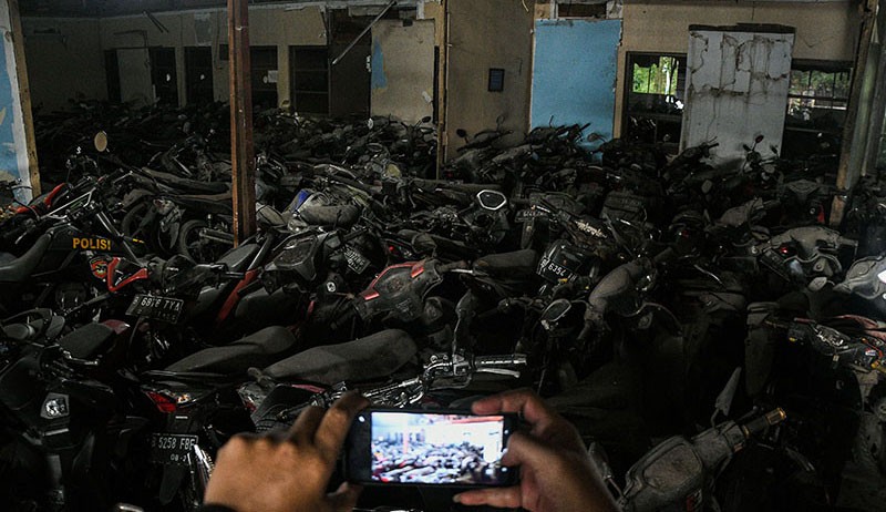 Penampakan Ribuan Motor Sitaan, Belum Diambil Pemilik dari Tahun 2004  - Bagian 2