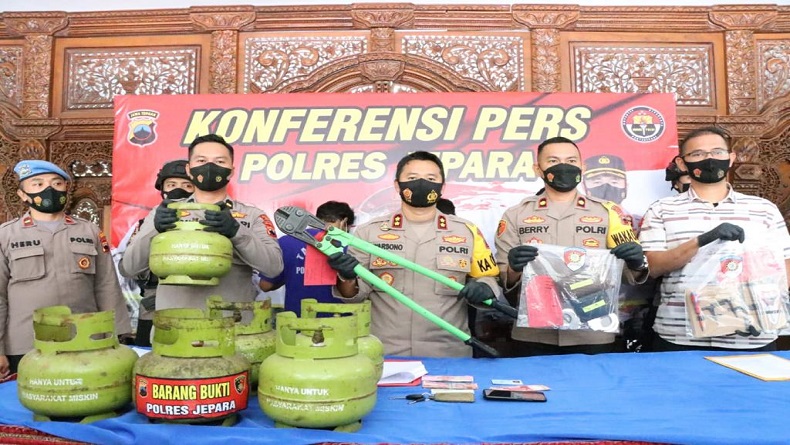 Polres Jepara Tangkap Komplotan Pencuri Tabung Gas