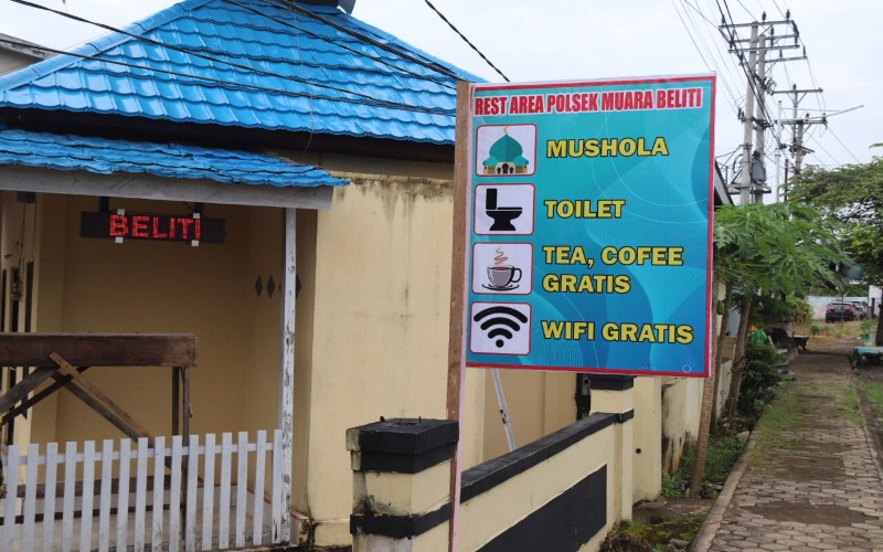 Polsek Muara Beliti Siapkan Rest Area untuk Warga dan Pengendara
