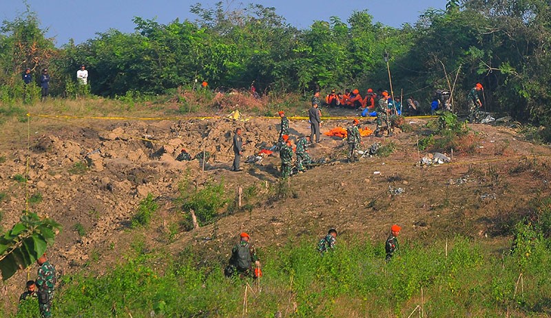 Ini Lokasi Pesawat Tempur TNI AU Jatuh di Desa Nginggil Blora - Bagian 1