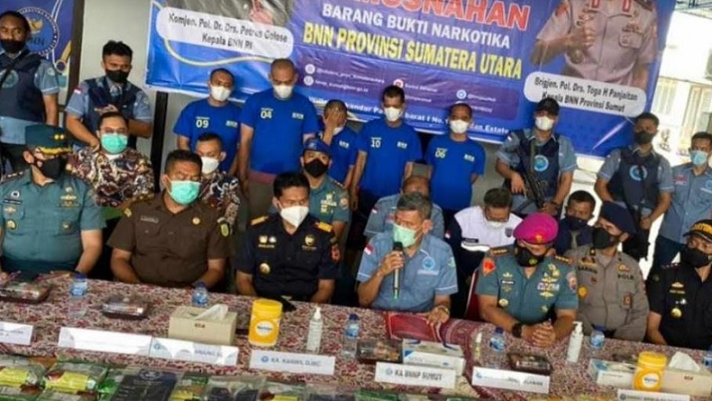title BNN Gagalkan Peredaran Sabu 69 Kg dan 59.053 Butir Ekstasi di Sumut BNN Gagalkan Peredaran Sabu 69 Kg dan 59.053 Butir Ekstasi di Sumut